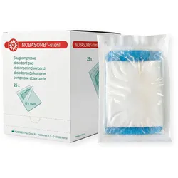 Noba Nobasorb-steril Saugkompressen 10 x 15 cm / 8 Packungen = 8 x 25 Stück