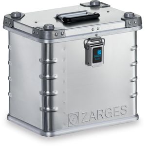 Zarges Alubox K470 Universalkiste 40677, 27 Liter, mit Deckel und Stapelecken, 400 x 300 x 340 mm