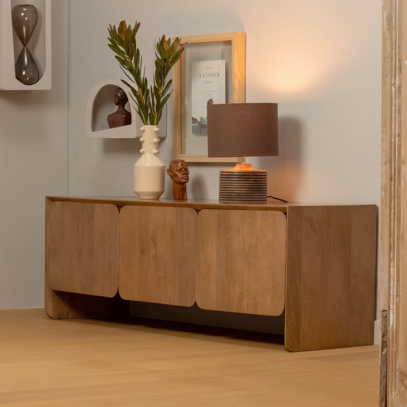 WOOOD TV-meubel Jerre Mangohout Naturel Breedte: 150 cm