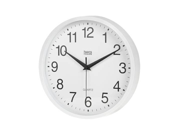 Teesa Klok Analoog Muurmontage Universeel 25 cm TSA0037 Wit