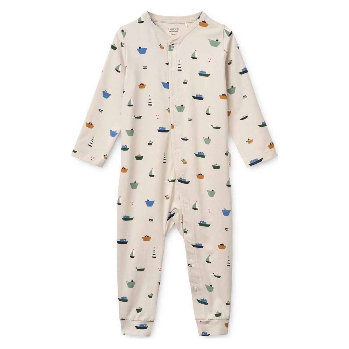 Liewood Birk Printed Pyjamas Jumpsuit mini sailing / sandy (2612) 74/80 LW20677-2612-74/80-CU