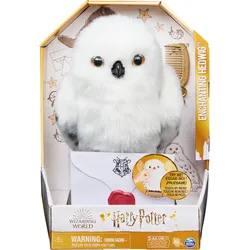 Spin Master - Harry Potter - Interaktive Plüsch-Eule Hedwig mit über 15 Geräuschen und Bewegungen - weiß