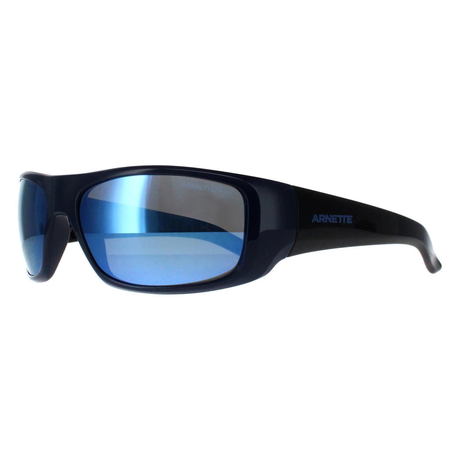 Arnette Rechthoek Heren Donkerblauw Donkergrijs Spiegel Water Gepolariseerd Hot Shot AN4182