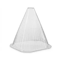 Relaxdays Pflanzenhut, 80er Set, Schneckenschutz, Frostschutz, HxBxT: 22 x 19 x 19 cm, Pflanzenhütchen PVC, transparent
