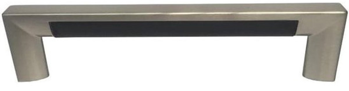 Meubelhandvat Metaal Kastgreep Chroom Zwart Mat Design Inzetstuk Lengte: 135 mm