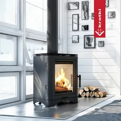 Gußeisen Kaminofen EKO KRATKI K5 7 kW Ø 150 mit Zubehör