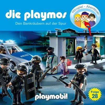 Die Playmos - Das Original Playmobil Hörspiel, Folge 28: Den Bankräubern auf der Spur - Simon X. Rost,Florian Fickel, Audio, 4260229662991