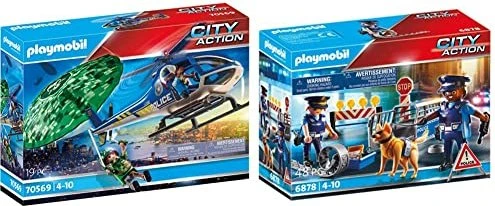 Playmobil 70569 Polizei-Hubschrauber: Fallschirm-Verfolgung