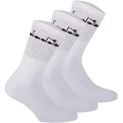Diadora Unisex Tennissocken - 3er Pack, Logo Weiß / 43-46