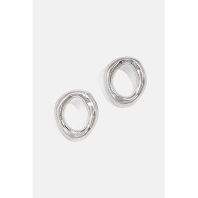 Paar Ohrstecker ADELIA´S "Ohrringe Ohrstecker in unregelmäßiger Form aus Edelstahl", Damen, Gr. Damen, Edelstahl, silber (silberfarben), Ohrringe