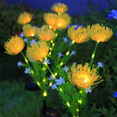 Uplift Picks Solar Flower Garden Lights Waterproof Ground Stake Lamp Set 1 Pc yellow