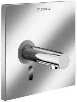 Schell Linus Fertigmontageset 019452899 Frontplatte Edelstahl, mit 230 mm Auslauf, Infrarot-Sensor-Elektronik, ohne Stromversorgung