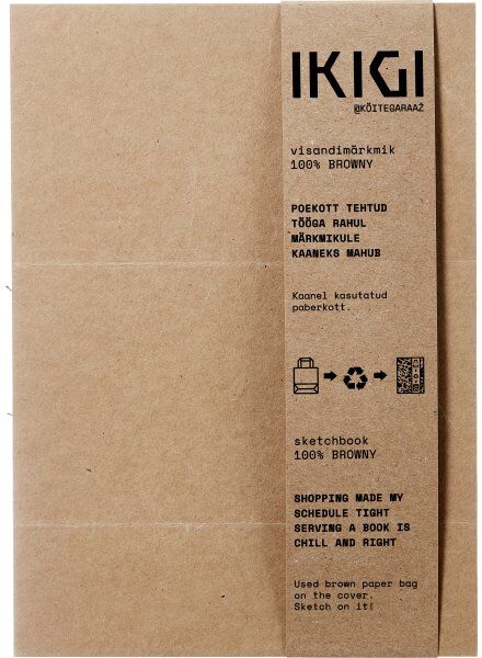 Ikigi Paper Bag Notesbog, A5, Blank