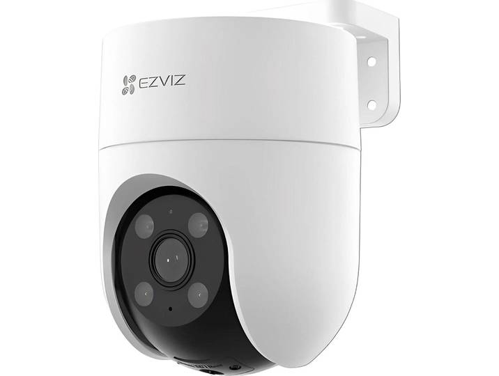Caméra d'extérieur EZVIZ H8C\, panoramique/inclinaison\, 2K\, Wi-Fi\, IP65\, 1 unité.