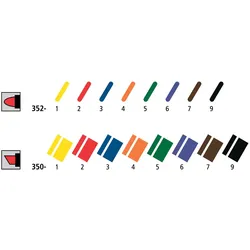 STAEDTLER Permanentmarker Lumocolor 350-3 1-5mm Keilspitze blau