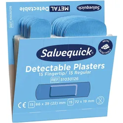 Salvequick, Pflaster, Refill Pflaster-Strips detectable (30x)
