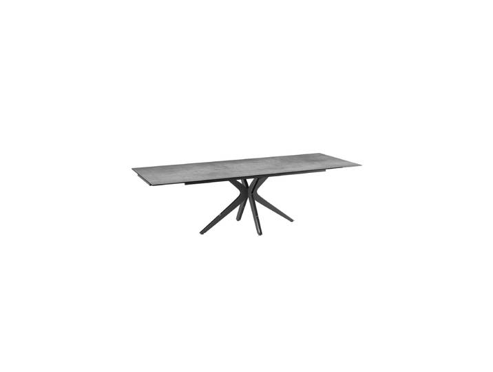 Ausziehbarer Designer Esstisch „Influence“ aus Keramik, in verschiedenen Grössen Silver 190-270 x 100 cm Akante Design