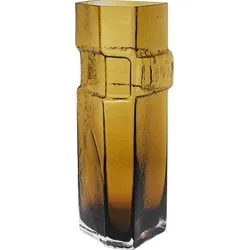 Muro Vase 38 cm bernsteinfarben recycelt