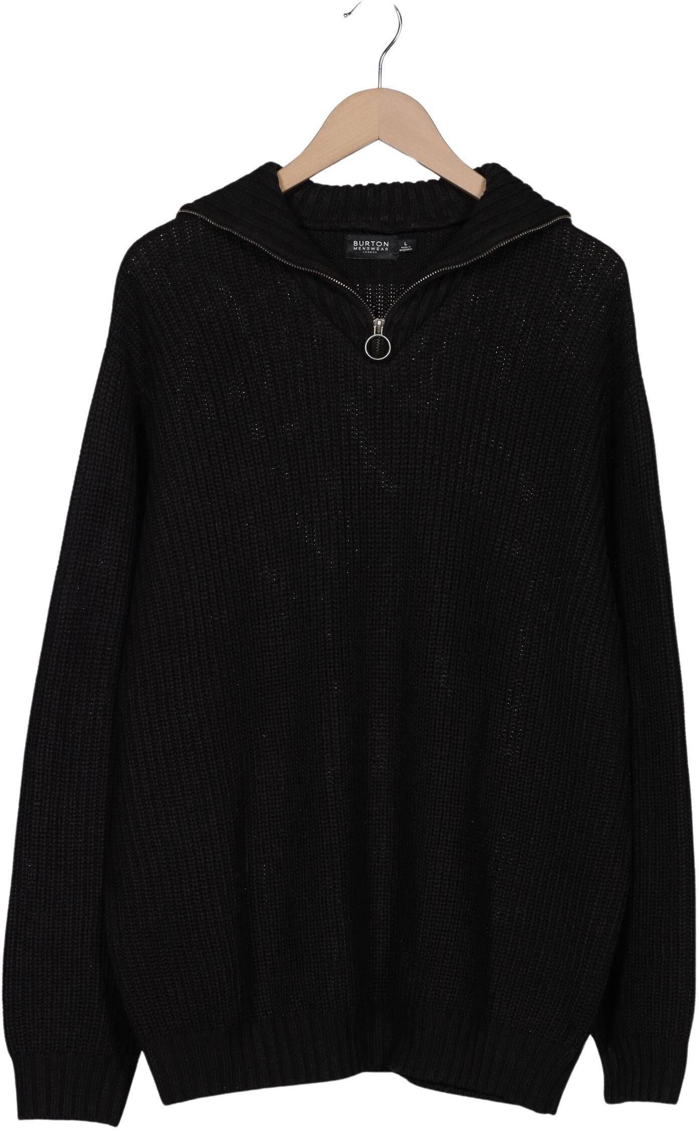 Burton London Burton  London Herren Pullover, Schwarz, Gr. L, Synthetik - Second Hand