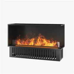 OutInFire INVAPO CORNER 1200 - Eckiger mehrfarbiger LED-Wasserdampfkamin, Öffnung rechts