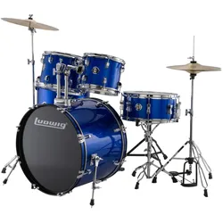 Ludwig Accent FUSE 20" Blue Complete Set Studio Version - Schlagzeug