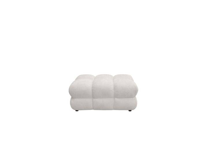 Pouf CAPSIO tissu blanc cassé