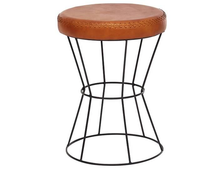 Hocker Braun Ziegenleder