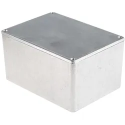 RS PRO Gehäuse Aluminium 140x100x75mm (Gehäuse), Elektronikzubehör + Gehäuse, Silber