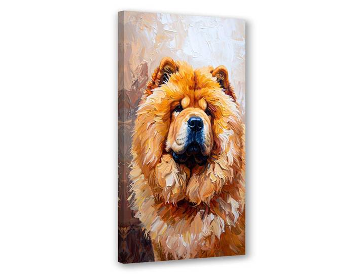 Feeby Leinwandbild Chow-Chow Hund Tier Natur 40x80cm, Beige, Tiere, Rechteckig, 40x80 cm, Bilder & Rahmen, Bilder, Leinwandbilder