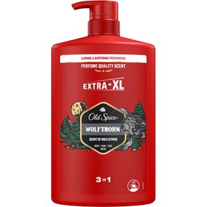 Old-Spice Duschgel Wolfthorn 3in1, für Männer, Körper, Haare und Gesicht, Pumpspender, 1 Liter
