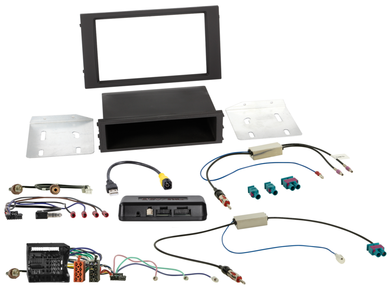 ACV 2-DIN Kit mit Fach Seat Ibiza/Leon i-dapter/Anntenne