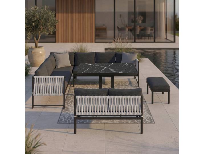 Dining-loungeset 5-teilig