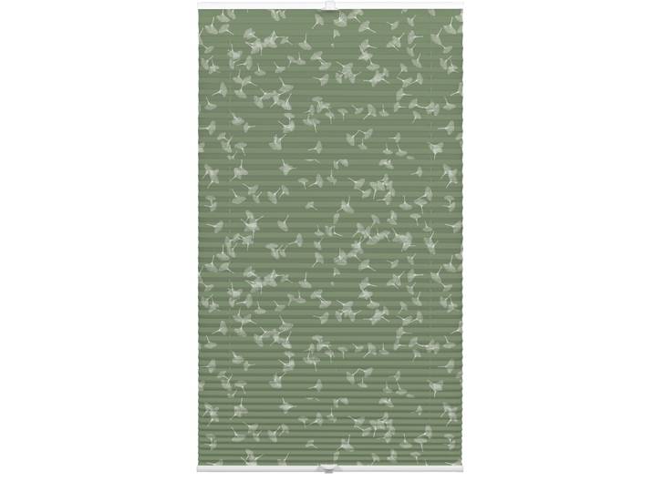 Plissee GARDINIA Dekor Ginkgo Oesyter Mushroom , grün, B:40cm H:130cm, Obermaterial: 100% Polyester, Plissees, Plissee, Klemmträger mit Feststellschraube, Plissee Concept Trägern zum Klemmen