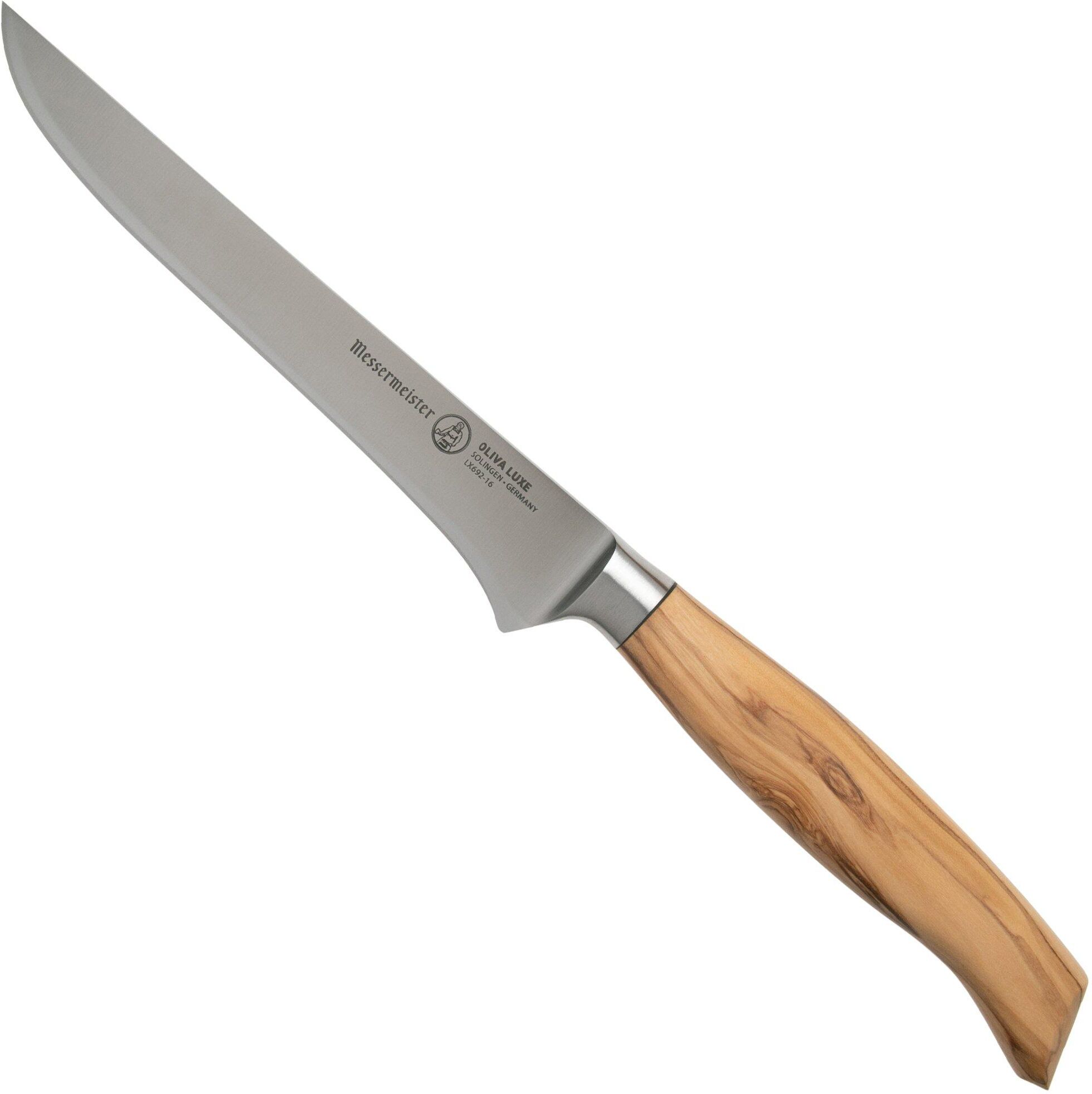 Nóż do trybowania Messermeister Oliva Luxe LX692-16, 16 cm