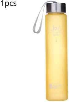 Inspired Finds Frosted Sports Water Bottle With Rope Handle Leakproof, Stylish, And Reusable Drinking Cup frosted Yellow 280ml