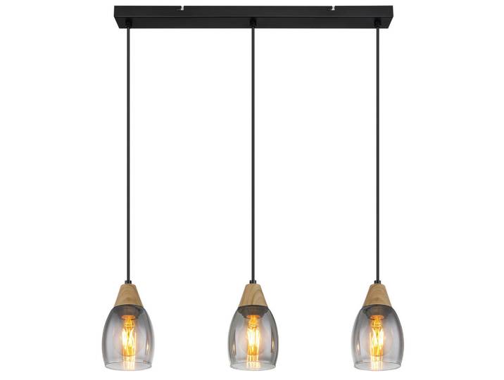 Globo Hängeleuchte, Grau, Schwarz, Metall, Kunststoff, Glas, 10x120x55 cm, CE, Lampen & Leuchten, Innenbeleuchtung, Hängelampen, Pendelleuchte