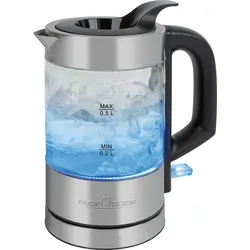 Wasserkocher PROFICOOK (BHT 10,60x20,70x17,40 cm) - silber - BHT 10,60x20,70x17,40 cm