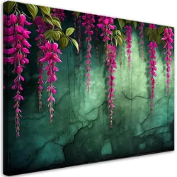 LEINWANDBILD Hängende Blumen 90x60cm