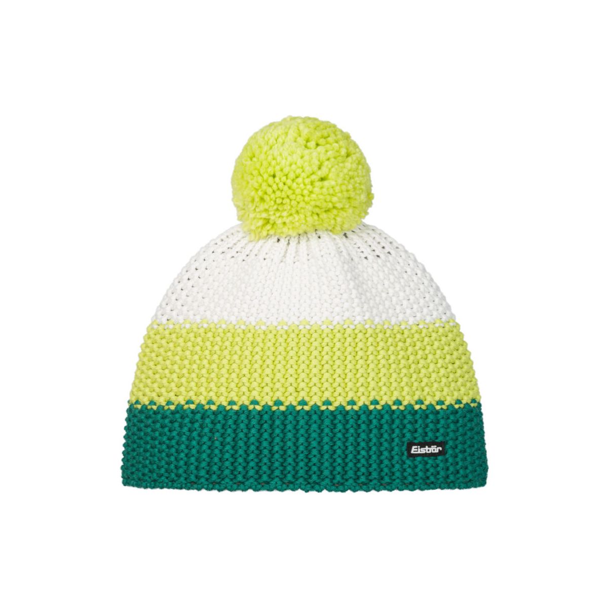 Eisbär Star Pompon Mütze Kids deep lake-winter lemon-white (614) 407165-614