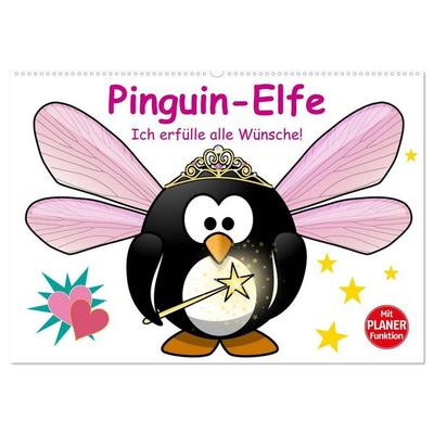 Pinguin-Elfe (Wandkalender 2027 DIN A2 quer), CALVENDO Monatskalender