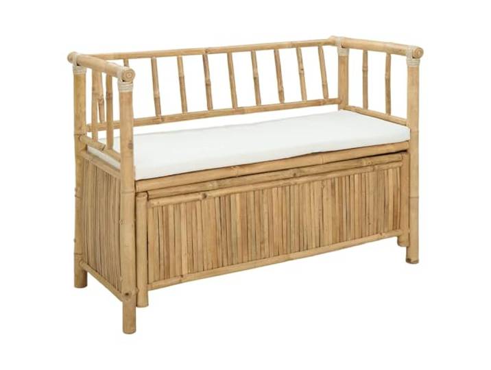 vidaXL Garten-Aufbewahrungsbank 110 x 47 x 80 cm Bambus Natur
