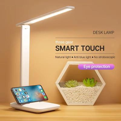 Inspired Finds USB Rechargeable Foldable LED Desk Lamp With Touch Dimming Eye Care Light USB Rechargeable Foldable LED Desk Lamp With Touch Dimming Eye Care Light
