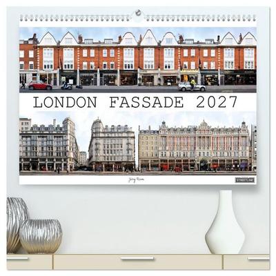 London Fassade 2027 (hochwertiger Premium Wandkalender 2027 DIN A2 quer), Kunstdruck in Hochglanz