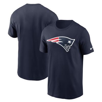 T-Shirt NIKE "Nike T-Shirt New England Patriots Nike Logo Essential", Herren, Gr. L, blau, 100% Baumwolle, Shirts T-Shirt