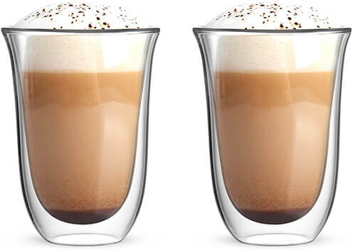 Bialetti Firenze Double Walled Set Of 2 300ml Latte Glasses