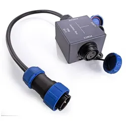Kapego Outdoorverteiler Weipu 2-fach, Zuleitung 30cm, IP67, 24 Volt, 2- Polig D-730300