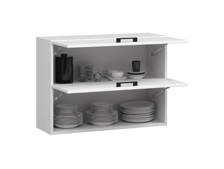 Raumhirsch Furniture Hängeschrank Moderner Hängeschrank Küche - Platzsparend & Wandschrank Küche Laminierte Spanplatte, Soft-Close Mechanismus, 2 Türen, weiß