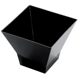 MONOUSO - Mehrweg Fingerfood-Becher aus PS "Pagode" Schwarz 90ml (500 Stück)