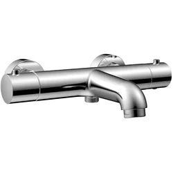 BELVIT Thermostatische Duscharmatur Badewannenmischer Chrom Temperaturbegrenzer für Komfort