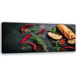 WANDBILD lebensmittel küche gewürze